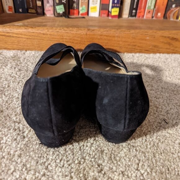 PETER kaiser black suede round toe wedge sz 5 UK euc - Picture 5 of 5